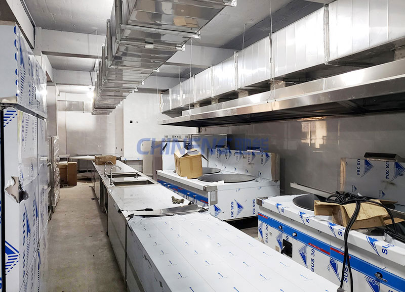 溫州泰順學府校餐配送中心廚房烹飪間設(shè)備