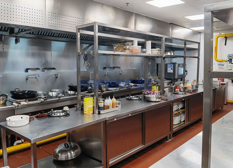 廣州白云天降美食機器人中餐廳廚房烹飪區