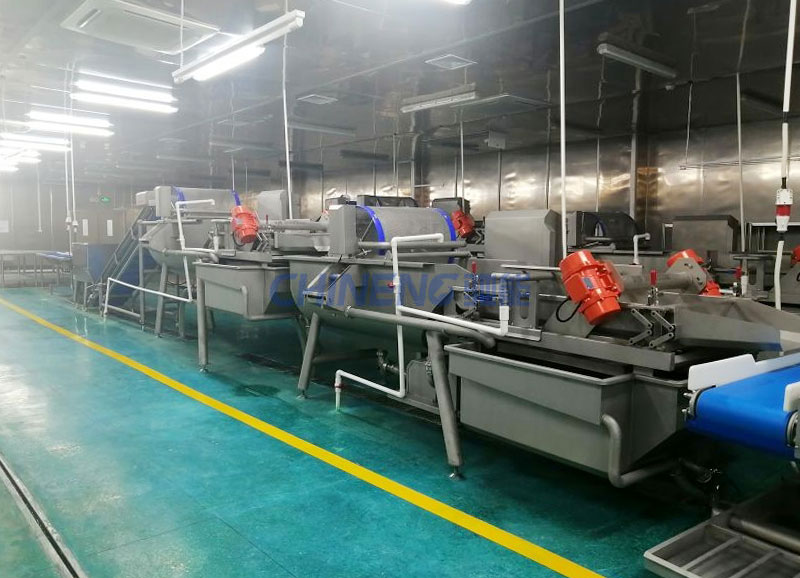 山西電力職業技術學院食堂蔬菜清洗線設備2