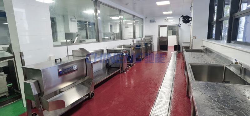 食材加工區一角