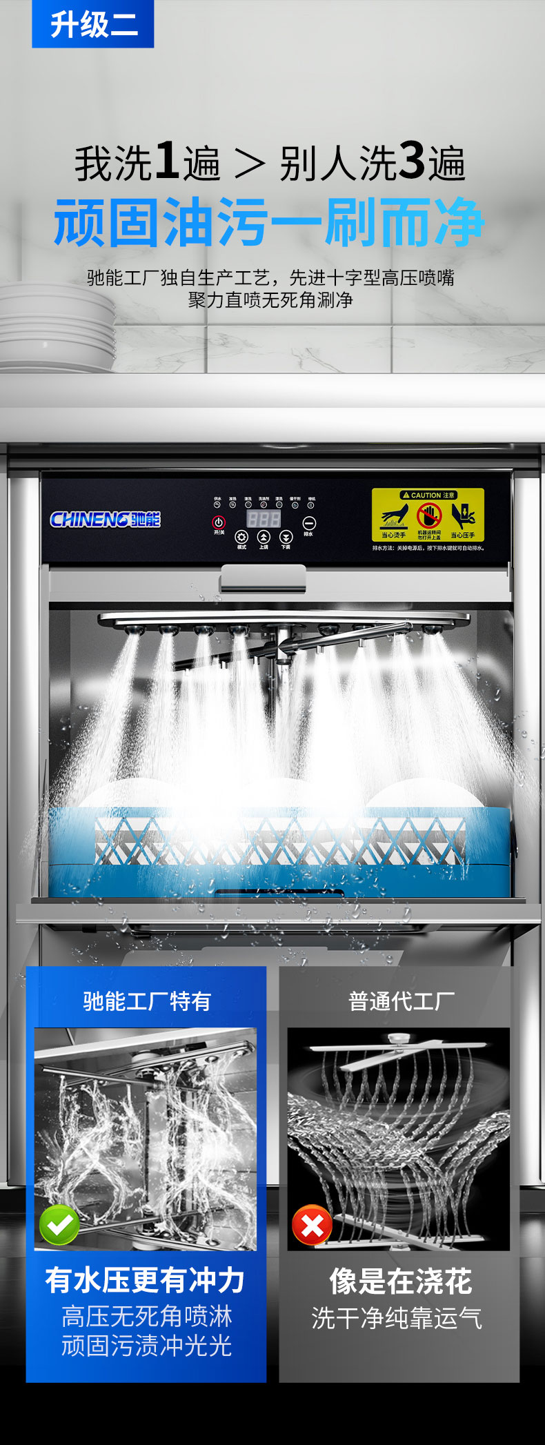 臺下式洗碗機清洗效果對比